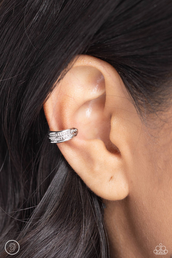Paparazzi Serrated Season - Silver Earring