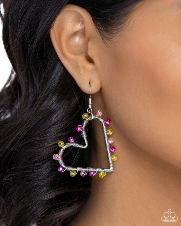 Paparazzi HEART of Your World - Multi Earring