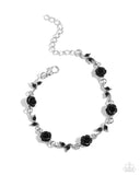 Paparazzi Roses Supposes - Black Bracelet