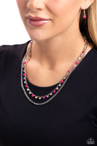 Paparazzi Delicate Dame - Pink Necklace