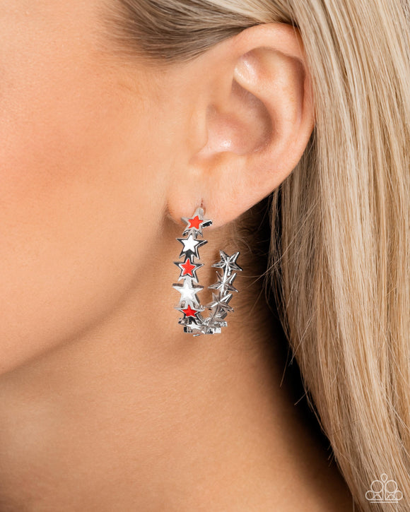 Paparazzi Star Spangled Statement Earring