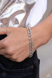 Paparazzi Freethinking Finish - White Bracelet