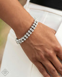 Paparazzi Once Upon A TIARA - White Bracelet