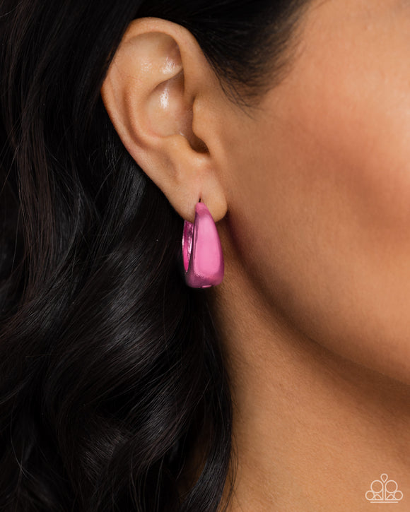 Paparazzi Colorful Curiosity - Pink Earring