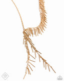 Paparazzi Linear Leap - Gold Necklace