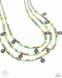 Paparazzi Piquant Pattern - Green Necklace
