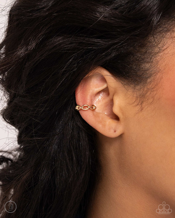 Paparazzi Mandatory Musings - Gold Earring