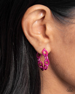 Paparazzi Colorful Cameo - Pink Earring