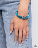 Paparazzi Turtle Talisman - Blue Bracelet