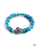 Paparazzi Turtle Talisman - Blue Bracelet