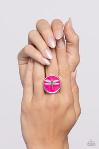 Paparazzi Debonair Dragonfly - Pink Ring