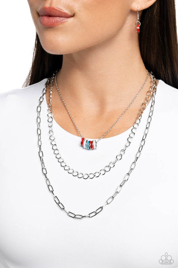 Paparazzi Colorful Cadet - Red Necklace