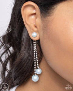 Paparazzi Give Us A PEARL! - Blue Earring