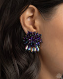 Paparazzi Streamlined Sass - Purple Earring