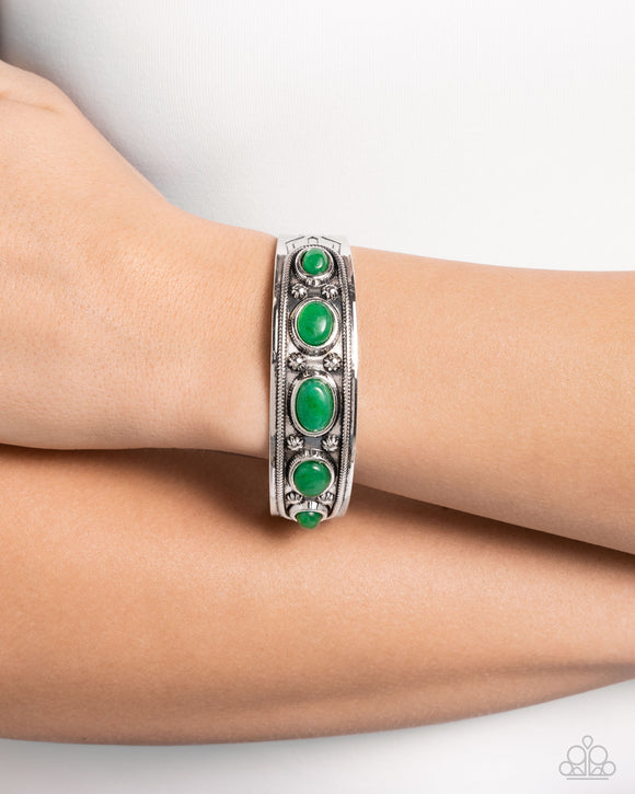 Paparazzi Stony Surprise - Green Bracelet