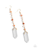 Paparazzi Quartz Qualification - Orange Earring