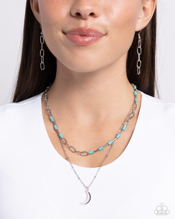 Paparazzi Lunar Lucidity - Blue Necklace