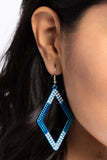 Paparazzi Eloquently Edgy - Blue Earring