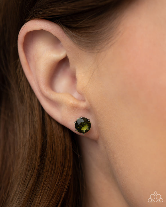 Paparazzi Breathtaking Birthstone August - Green Earring