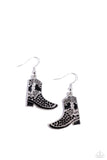 Paparazzi Boot Scootin Bling - Black Earrings