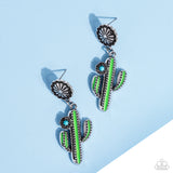 Paparazzi Cactus Craze - Green Post Earrings