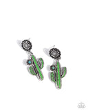 Paparazzi Cactus Craze - Green Post Earrings