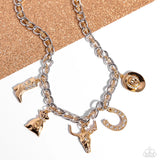 Paparazzi Cowboy Collection - Gold Necklace