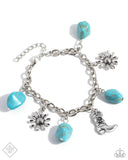 Paparazzi Badlands Beau - Blue Bracelet