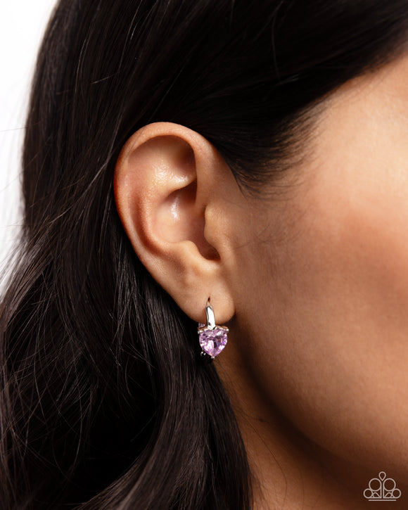 Paparazzi High Nobility - Pink Earring