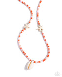 Paparazzi Beachside Beauty - Orange Necklace