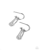 Paparazzi Safety Pin Sentiment - White Earring