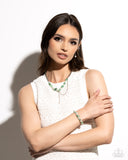 Paparazzi Nostalgically Noble - Green Necklace