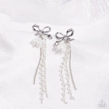 Paparazzi Garden Gain - White Earring