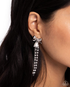 Paparazzi Garden Gain - White Earring