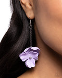Paparazzi Plentiful Petals - Purple Earring
