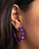 Paparazzi Fashionable Flower Crown - Purple Earring