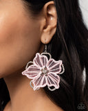 Paparazzi Refined Recognition - Pink Earring