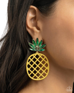 Paparazzi Pineapple Passion - Yellow Earring