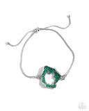 Paparazzi Geode Greeting - Green Bracelet