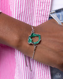 Paparazzi Geode Greeting - Green Bracelet