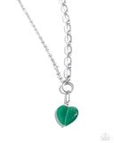 Paparazzi Definition of HEART - Green Necklace