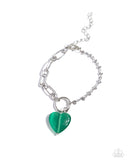 Paparazzi HEART Restoration - Green Bracelet