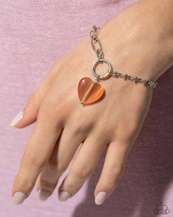 Paparazzi HEART Restoration - Orange Bracelet