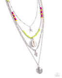 Paparazzi Oceanic Obligato - Green Necklace