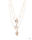 Paparazzi Seashell Sonata - Rose Gold Necklace