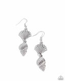 Paparazzi SHELL, I Was in the Area - Silver Earring