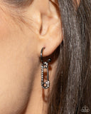 Paparazzi Safety Pin Sentiment - Black Earring