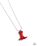 Paparazzi Boot Scootin Bravado - Red Necklace