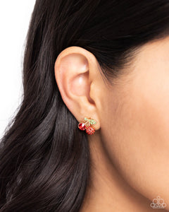 Paparazzi Cherry Candidate - Gold Earring