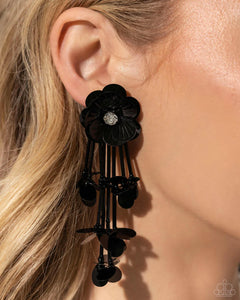 Paparazzi Floral Future - Black Earring